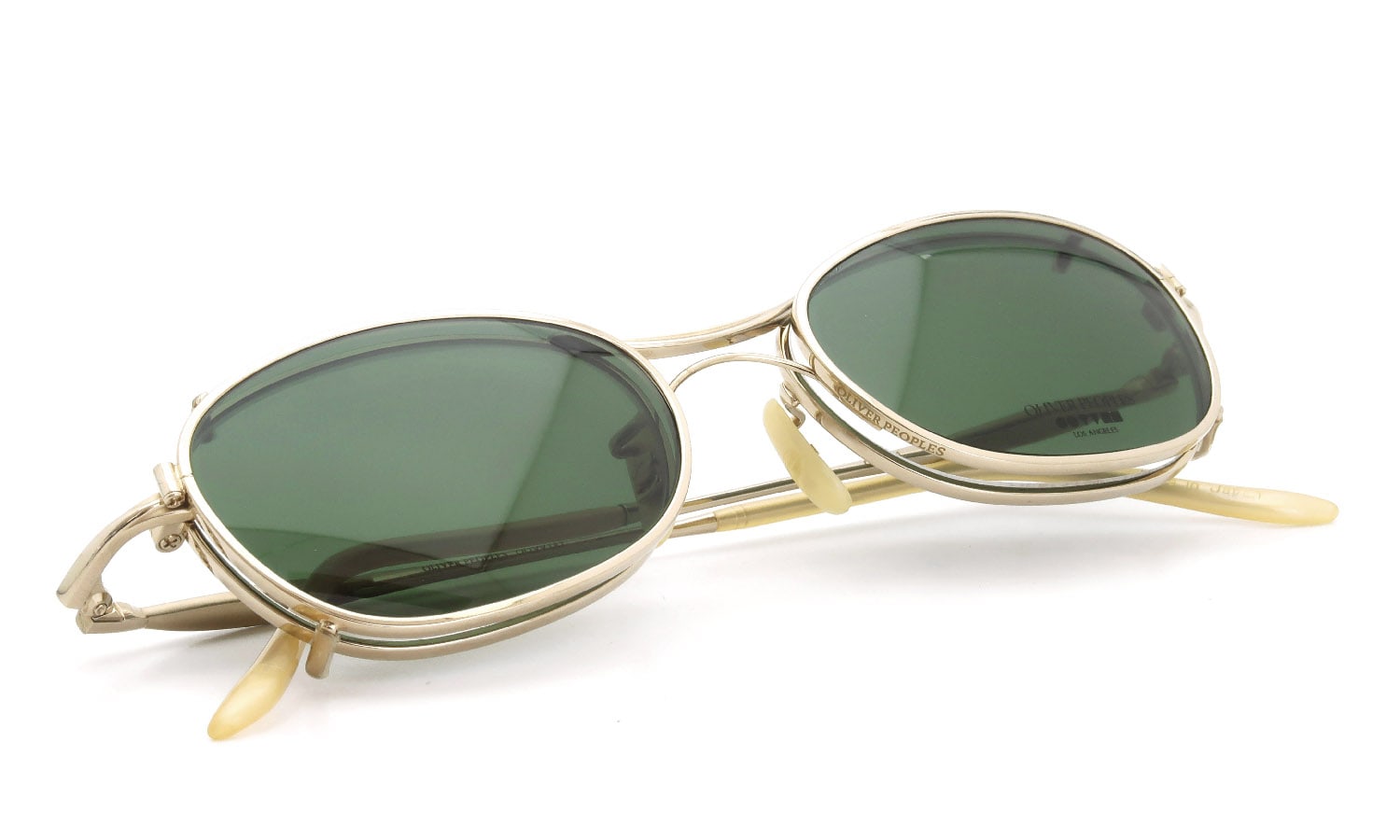 OLIVER PEOPLES 1990's OP-571 G with-clip V.Green Lens