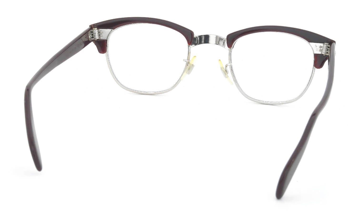 American Optical Vintage 1960s-1980s Brow Combination AO鋲 Brown/Silver 48-24