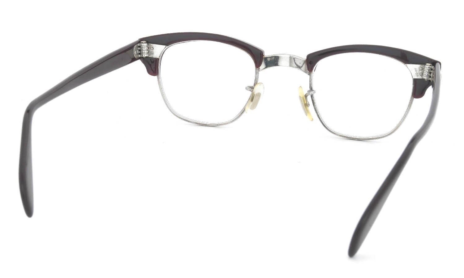 American Optical Vintage 1960s-1980s Brow Combination AO鋲 Brown/Silver 44-24