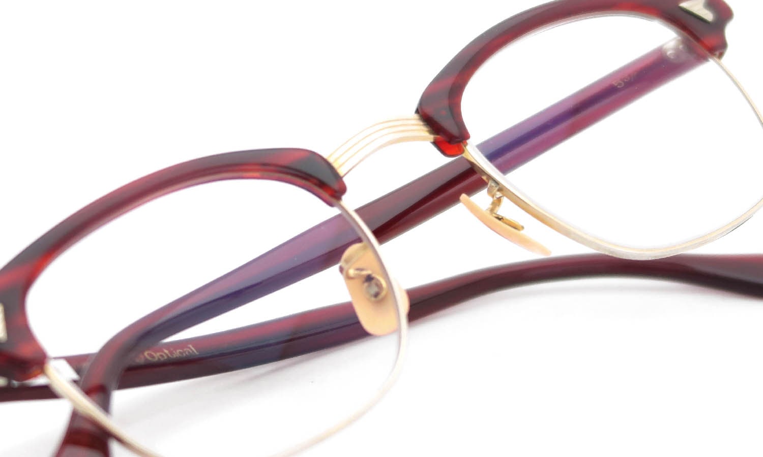 American Optical 1950s〜1960s SIRMONT Maroon-Gold 1/10 12KGF 46-22