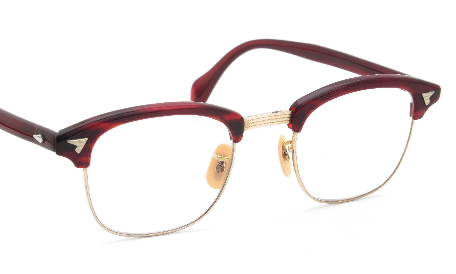 American Optical 1950s〜1960s SIRMONT Maroon-Gold 1/10 12KGF 46-22