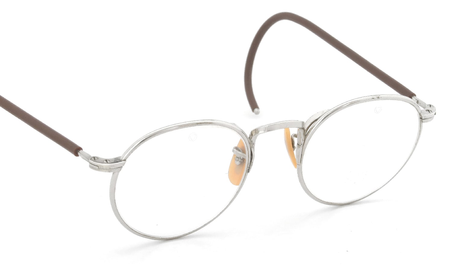 Bausch&Lomb safety-glasses 1950s-1960s Full-Frame Ful-VuePanto Silver Original-Glass-Lens 42-21