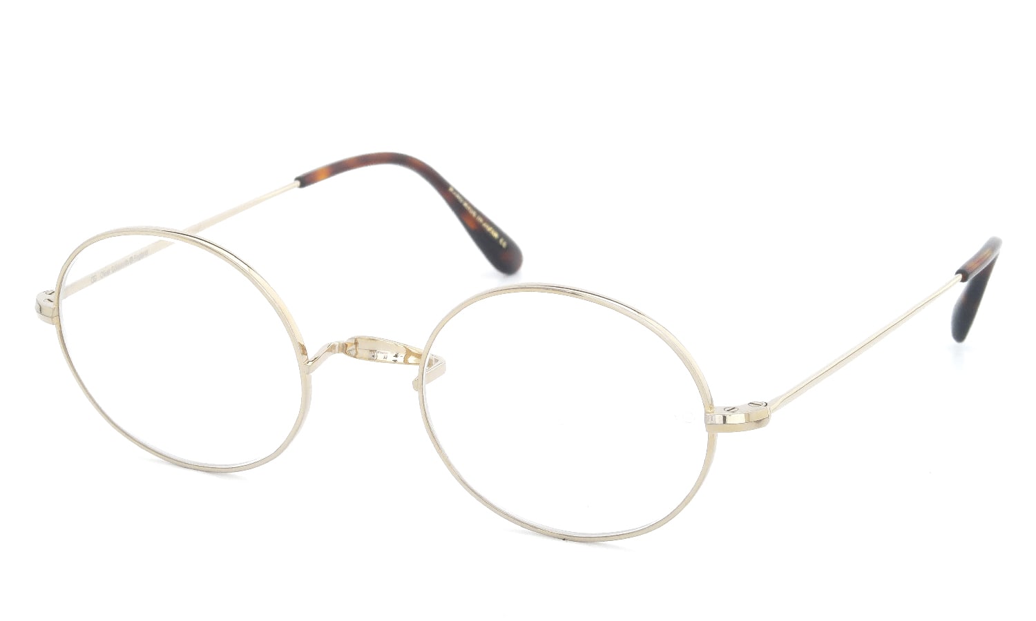 Oliver Goldsmith オリバーゴールドスミス ジョンレノン愛用のメガネ通販 Oliver Oval Pro 48 オーバル Titanium Gold 取扱店 大宮 正規取扱