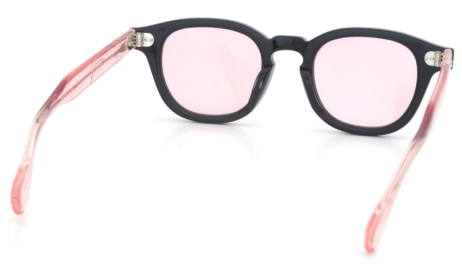 JULIUS TART OPTICAL × HYKE AR-46-22 Black/Flesh Pink