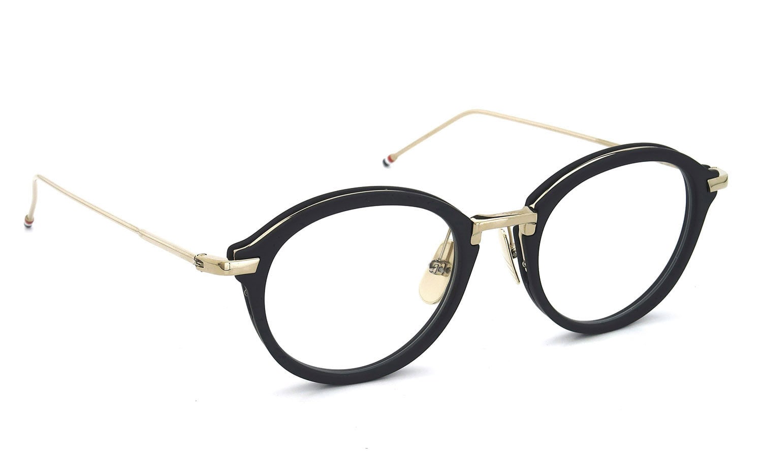 THOM BROWNE メガネ 生産終了 TB-011-A-II 49size通販 MATTE BLACK/GOLD BRIDGE AND