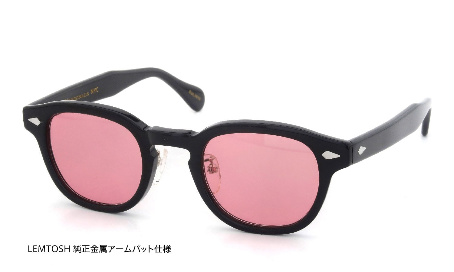 Moscot モスコット サングラスカスタム Lemtosh レムトッシュ Black通販 ピンクレンズ 濃度 61 正規取扱店 ポンメガネ大宮