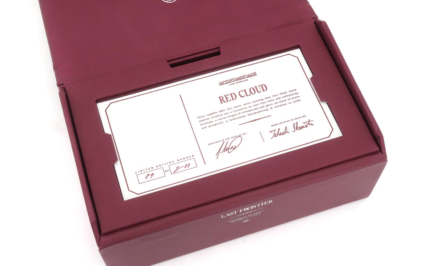 JACQUESMARIEMAGE RED CLOUD NOIR JMMRC-01 89/200 専用アイウェアボックス