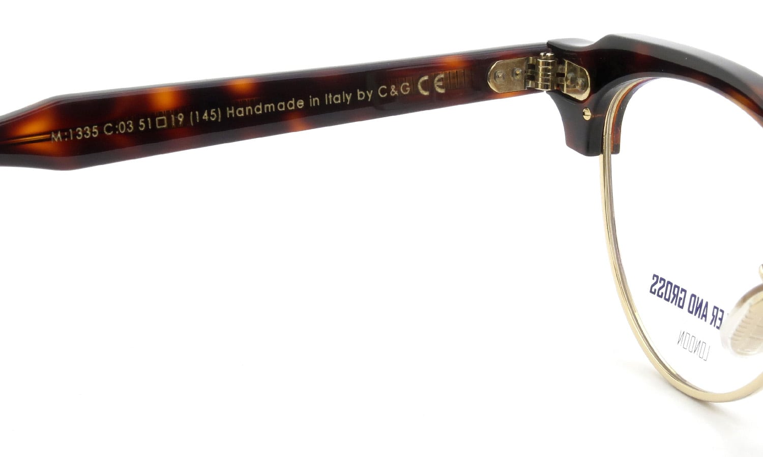 CUTLER AND GROSS M:1335 C:03 DARK TURTLE/GOLD 51size