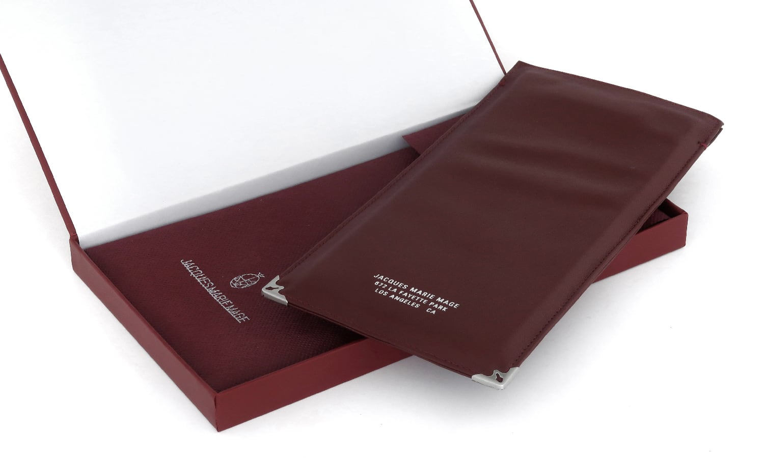 JACQUESMARIEMAGE SOFT POUCH Velvet Burgundy JMM-ACCS-013