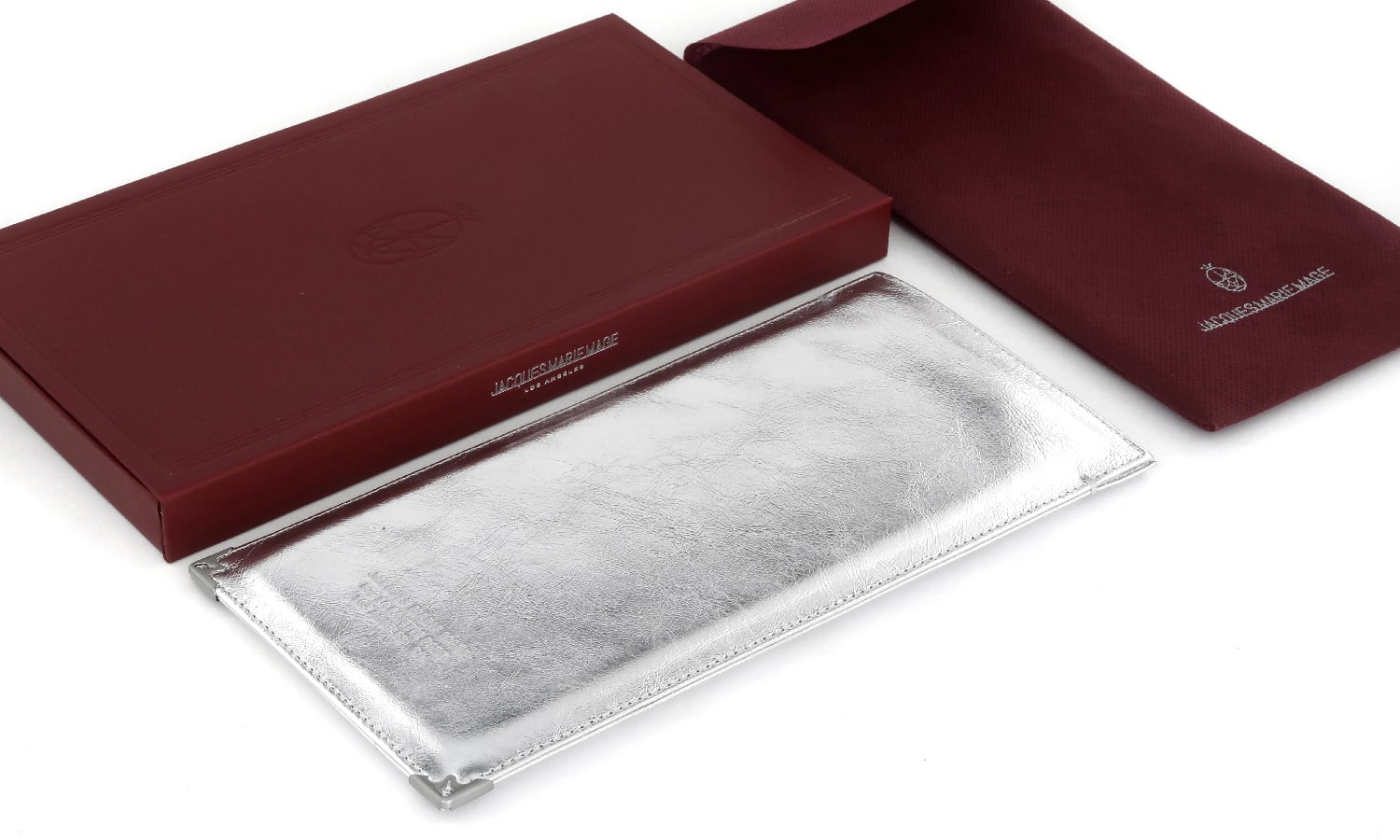 JACQUESMARIEMAGE SOFT POUCH Genuine-Leather Silver JMM-ACCS-015