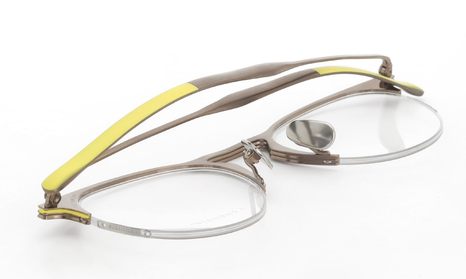 I.ENOMOTO × PonMegane 限定生産メガネ IE007 BR1/YELLOW