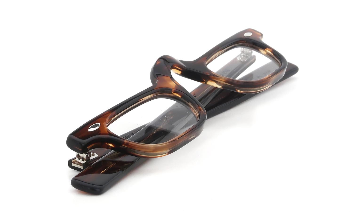 JULIUS TART OPTICAL リーディンググラス HALF EYE DEMI-AMBER