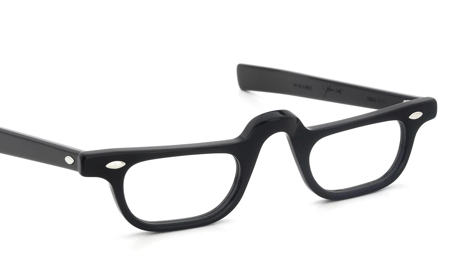 JULIUS TART OPTICAL リーディンググラス HALF EYE BLACK