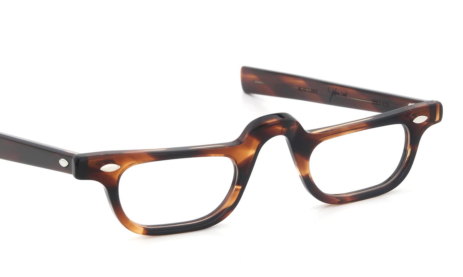 JULIUS TART OPTICAL リーディンググラス HALF EYE DEMI-AMBER