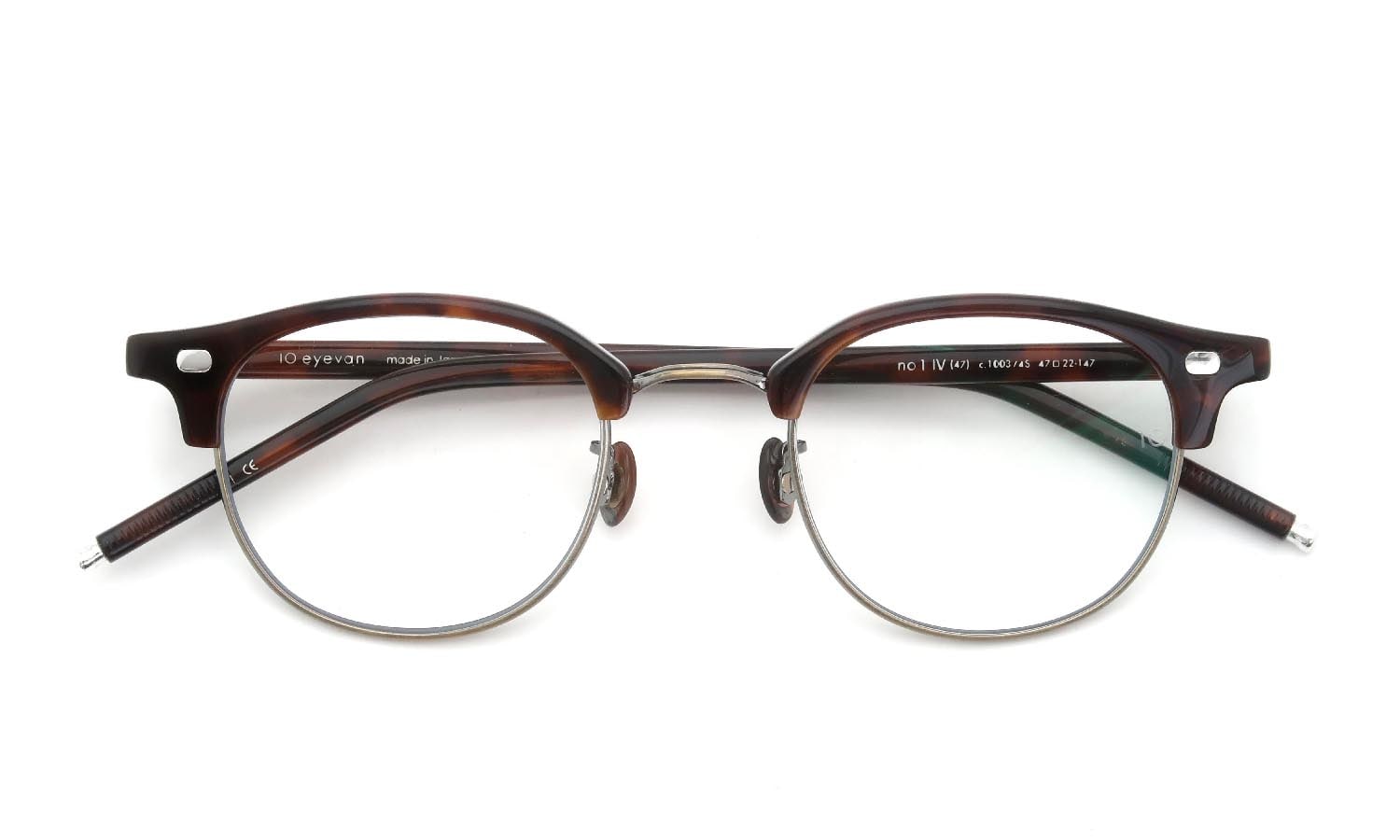 10eyevan ブロウメガネ no1 IV (47)通販 c.1003/4S Demi/Old Gold