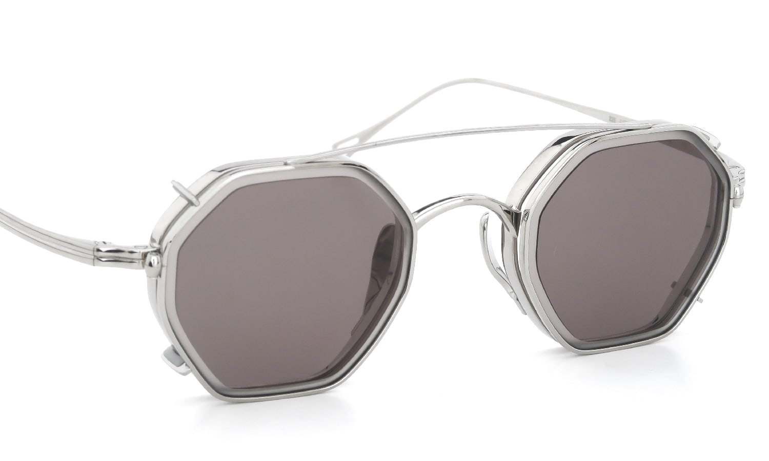 KameManNen クリップオンサングラスセット KMN-152 44size TS/ Gray-lens