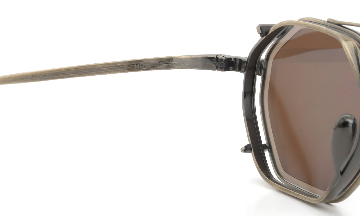 KameManNen クリップオンサングラスセット KMN-152 44size AG/ Brown-lens