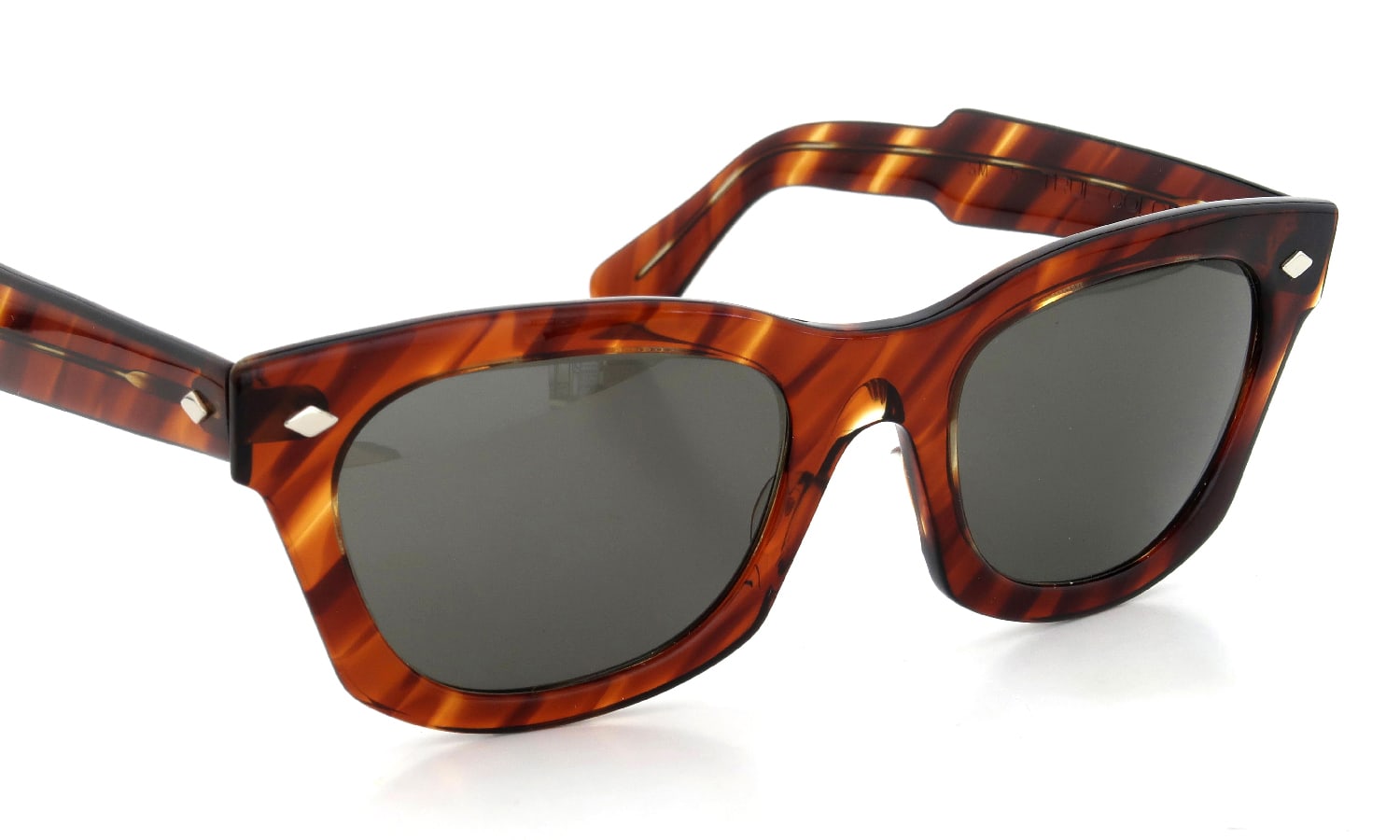 American Optical vintage サングラス通販 推定1950年代〜1960年代 Square TRUE-COLOR 55-22 Demi-Amber