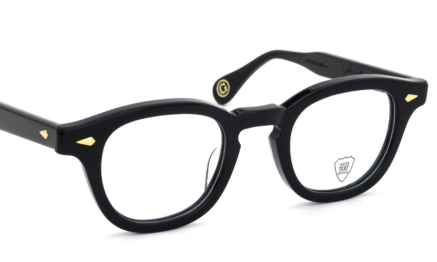 JULIUS TART OPTICAL AR Gold Series メガネ通販 AR-46-24 PL-102A BLACK