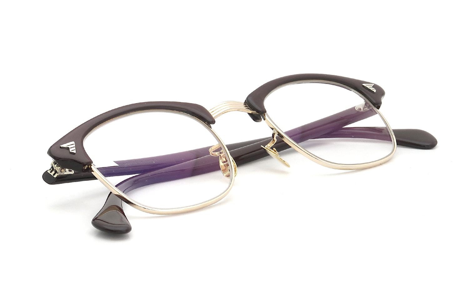 American Optical vintage メガネ 推定1950年代〜1960年代 SIRMONT BR-YG 46-22 #8807