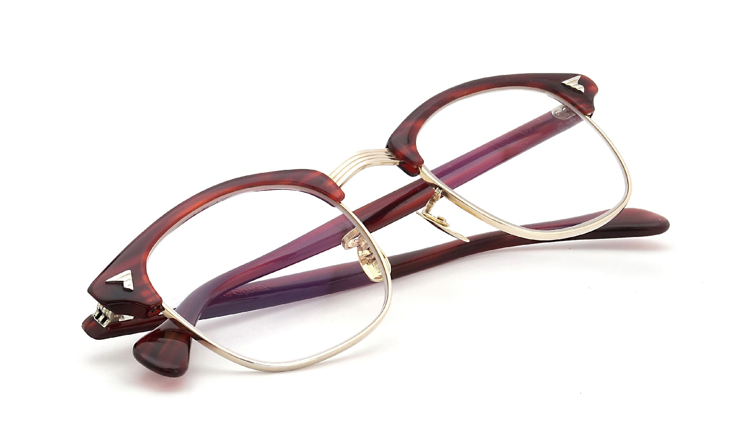 American Optical vintage メガネ通販 推定1950年代〜1960年代 SIRMONT RS-YG 1/10 12KGF 46-22 #229730