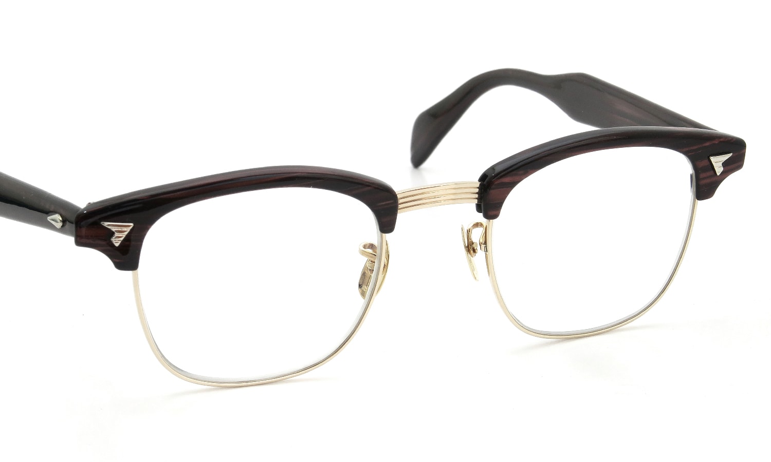 American Optical vintage メガネ通販 推定1950年代〜1960年代 SIRMONT RS-YG 1/10 12KGF 46-22 #229636