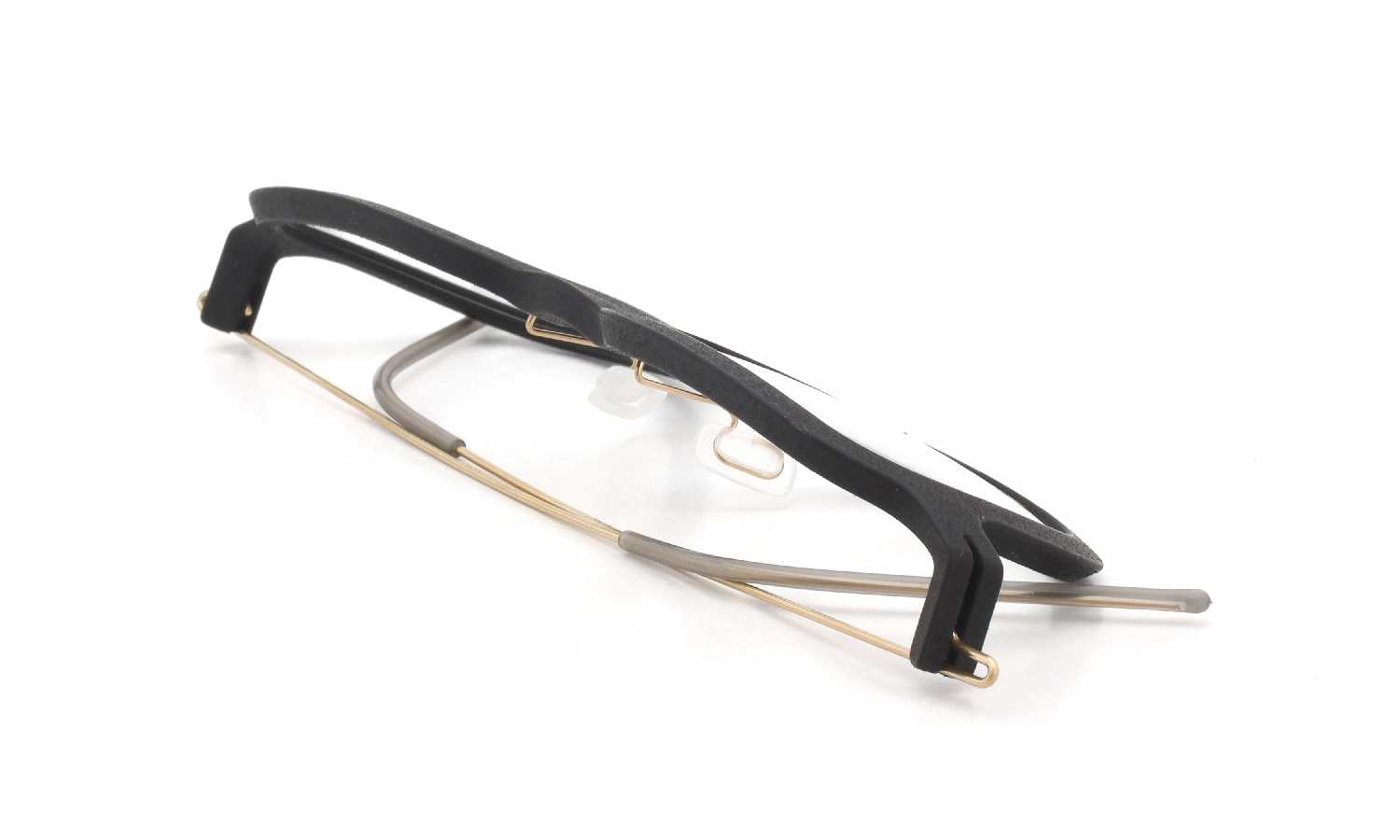 Annu メガネ通販 Square 14 M BLK-Float/Gold 49size