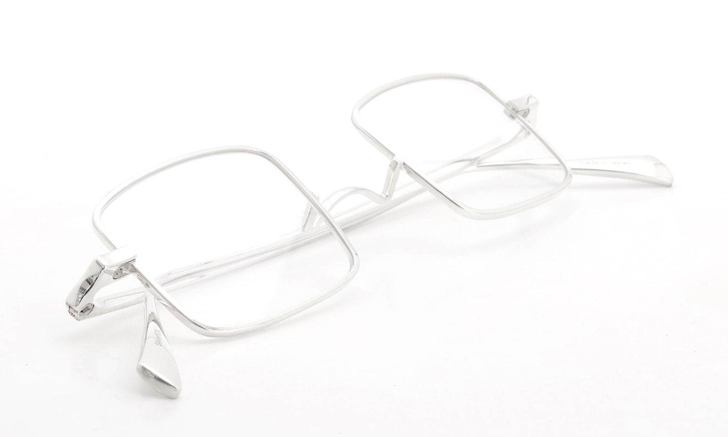 PonMegane Silver925メガネ通販 Square-01 Hand Engraving Arabesque/Antique silver