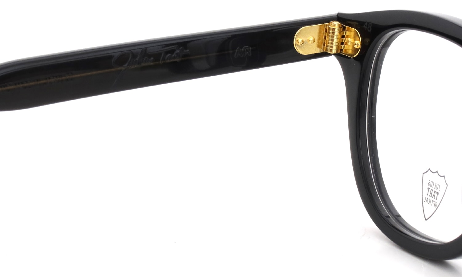 JULIUS TART OPTICAL メガネ通販 AR Gold Series AR-48-22 BLACK CRYSTAL/Gold PL-003Ab