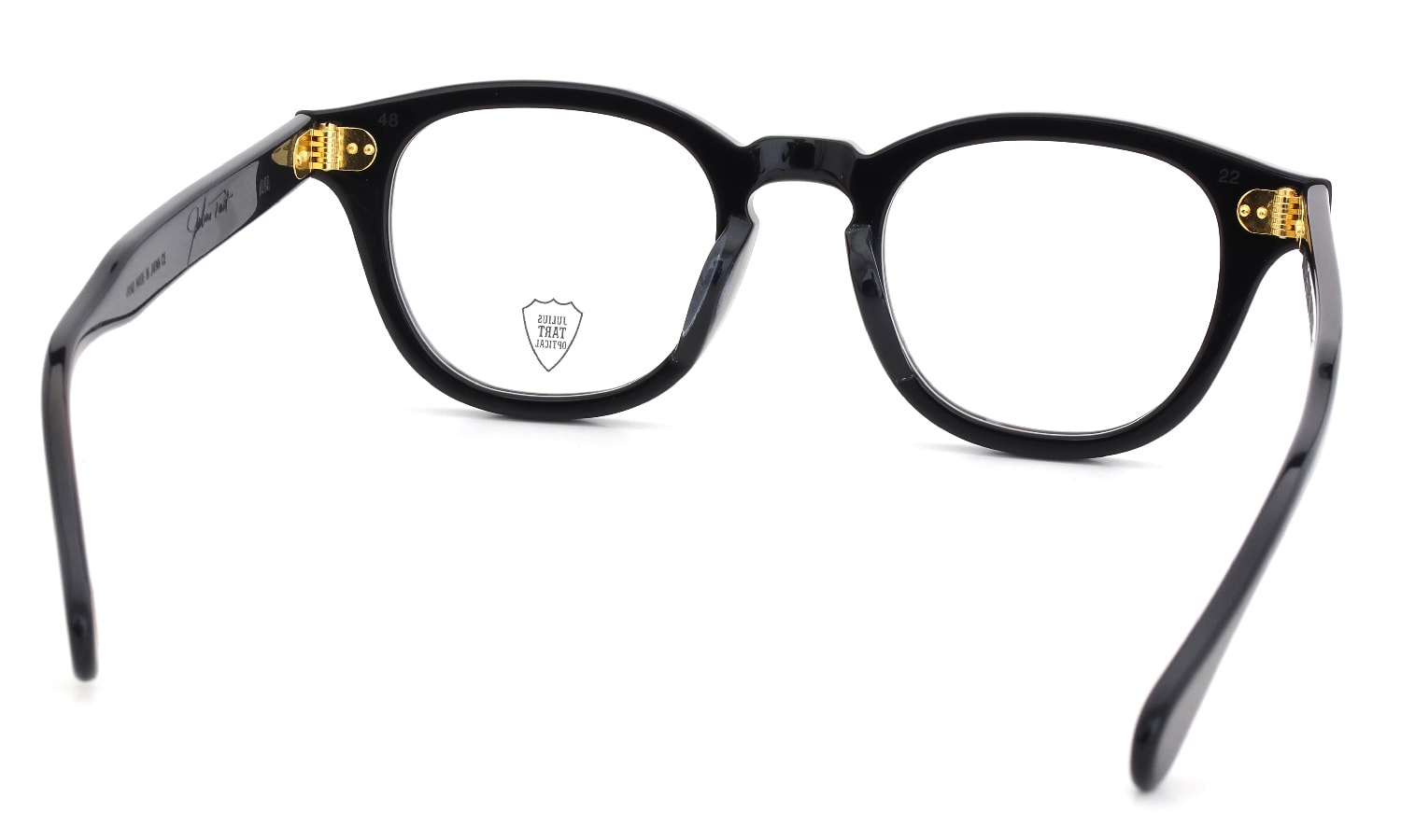 JULIUS TART OPTICAL メガネ通販 AR Gold Series AR-48-22 BLACK CRYSTAL/Gold PL-003Ab