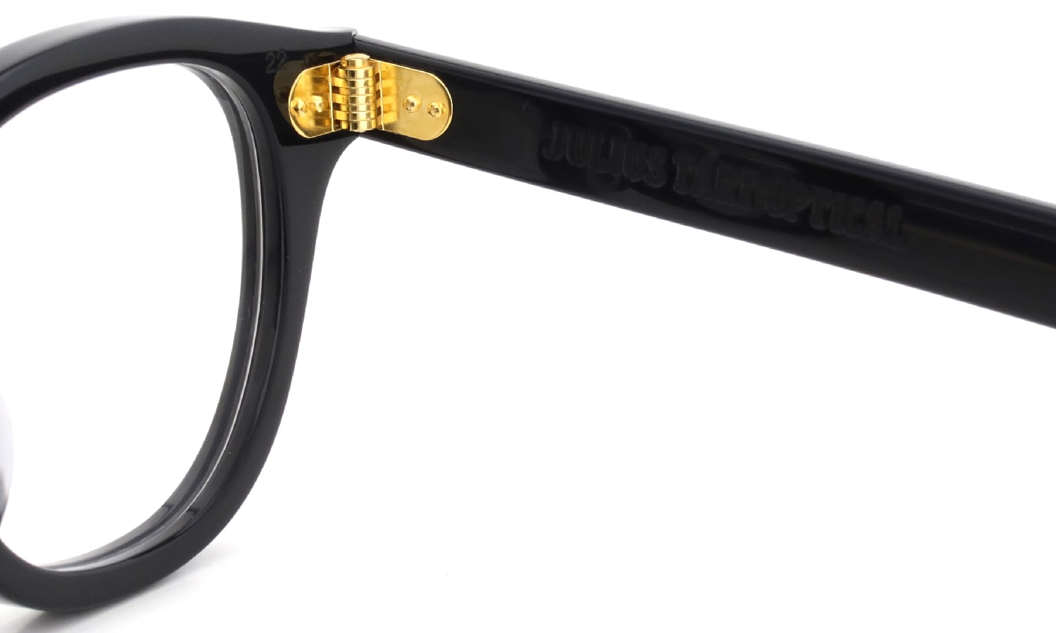 JULIUS TART OPTICAL メガネ通販 AR Gold Series AR-48-22 BLACK CRYSTAL/Gold PL-003Ab