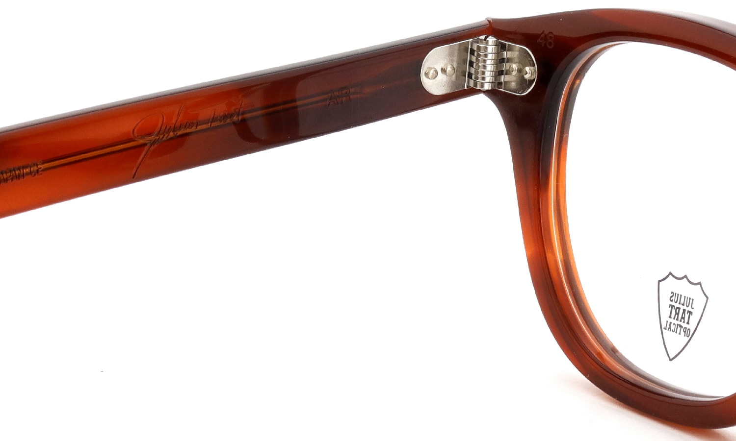 JULIUS TART OPTICAL メガネ通販 AR-48-22 PL-003G AMBER