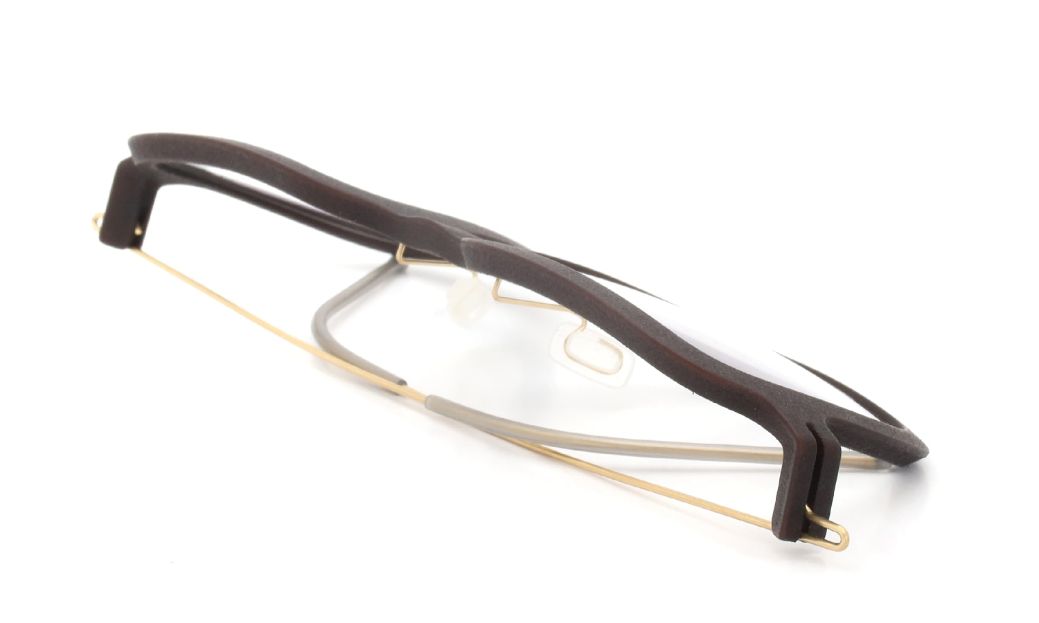 Annu メガネ通販 Square 15 L DBR-Float/Gold