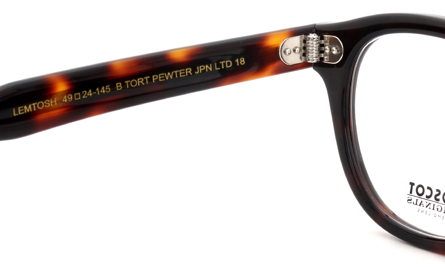 MOSCOT 限定生産メガネ通販 LEMTOSH 49size B TORT PEWTER JPN LTD 18