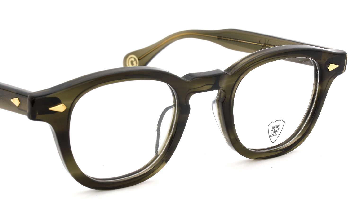 JULIUS TART OPTICAL AR Gold Series メガネ通販 AR-46-24 OLIVE GREEN SASA