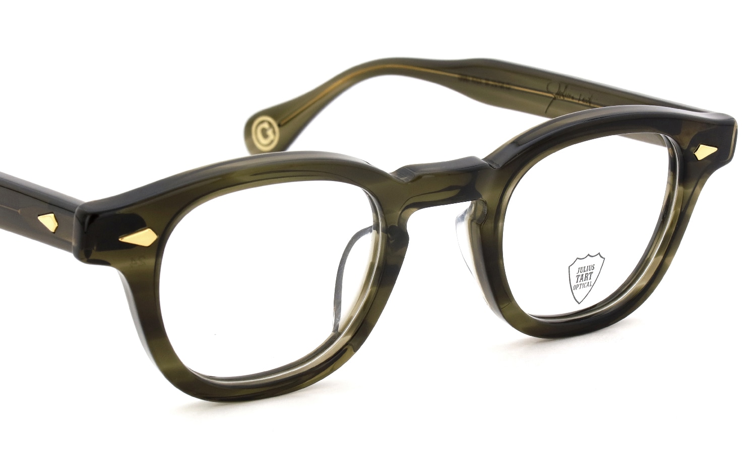 JULIUS TART OPTICAL AR Gold Series メガネ通販 AR-44-24 OLIVE GREEN SASA