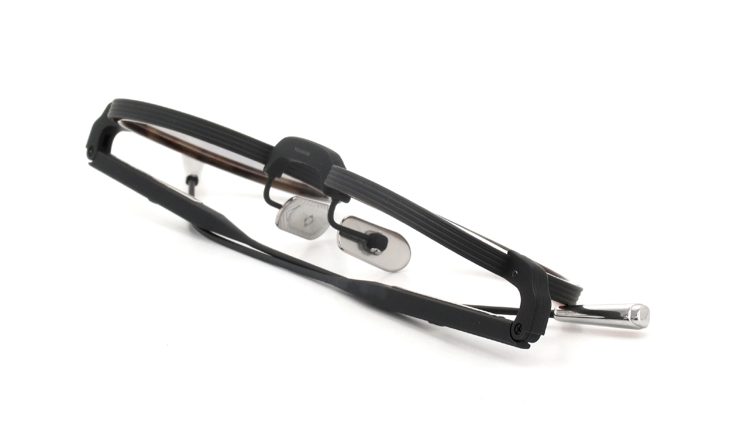 Lunetterie Generale メガネ通販 PANACHE col.Black and Palladium & Medium Tortoise Inlay