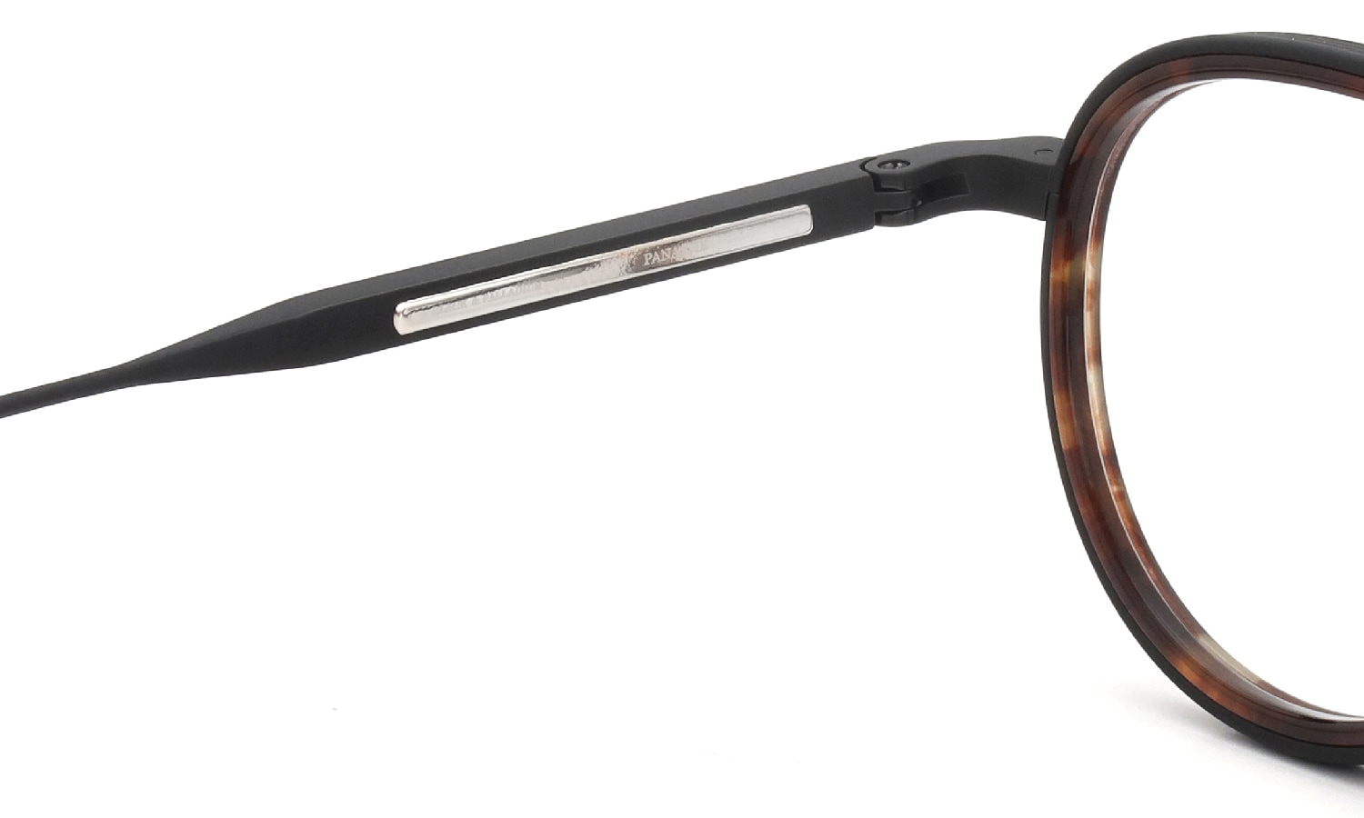 Lunetterie Generale メガネ通販 PANACHE col.Black and Palladium & Medium Tortoise Inlay