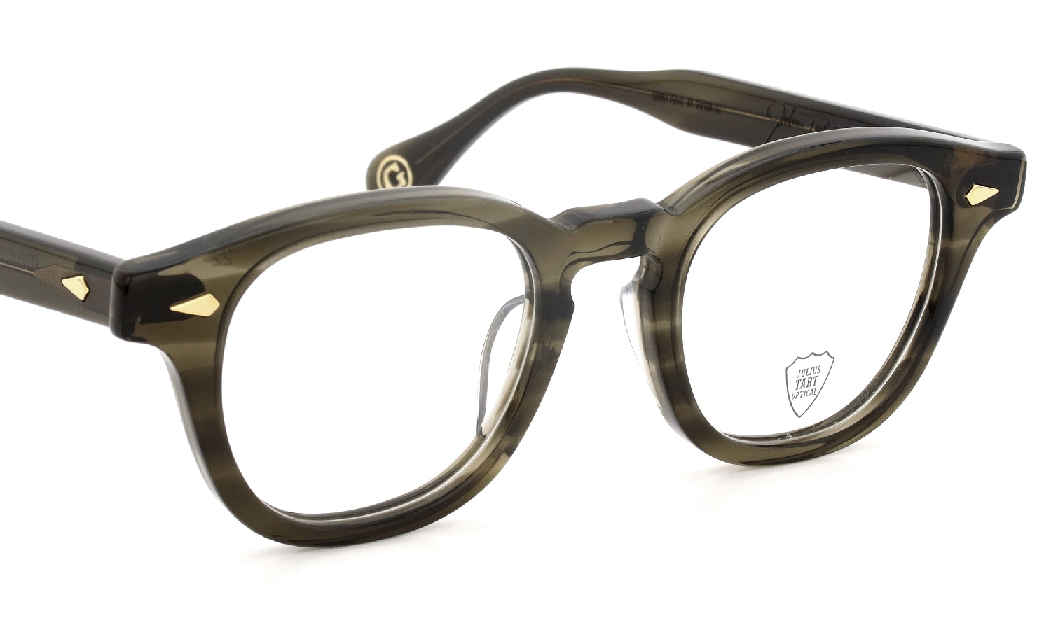 JULIUS TART OPTICAL AR Gold Series メガネ通販 AR-48-22 OLIVE GREEN SASA