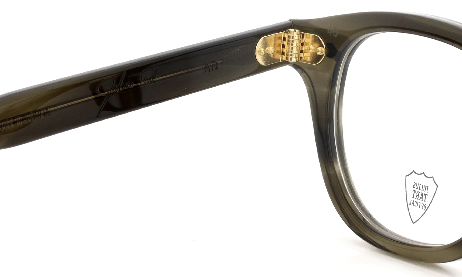 JULIUS TART OPTICAL AR Gold Series メガネ通販 AR-48-22 OLIVE GREEN SASA