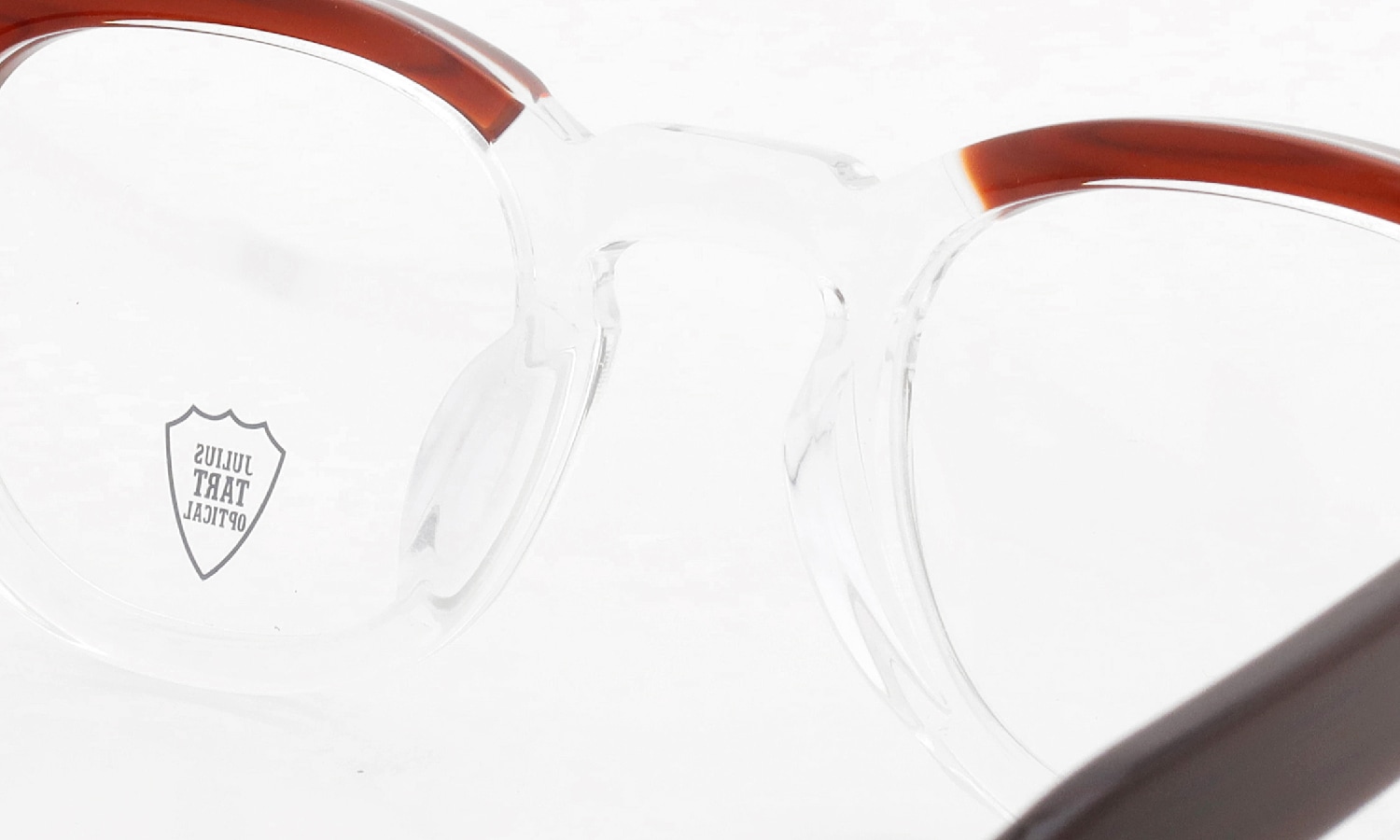 JULIUS TART OPTICAL メガネ通販 AR-44-24 RED WOOD CLEAR