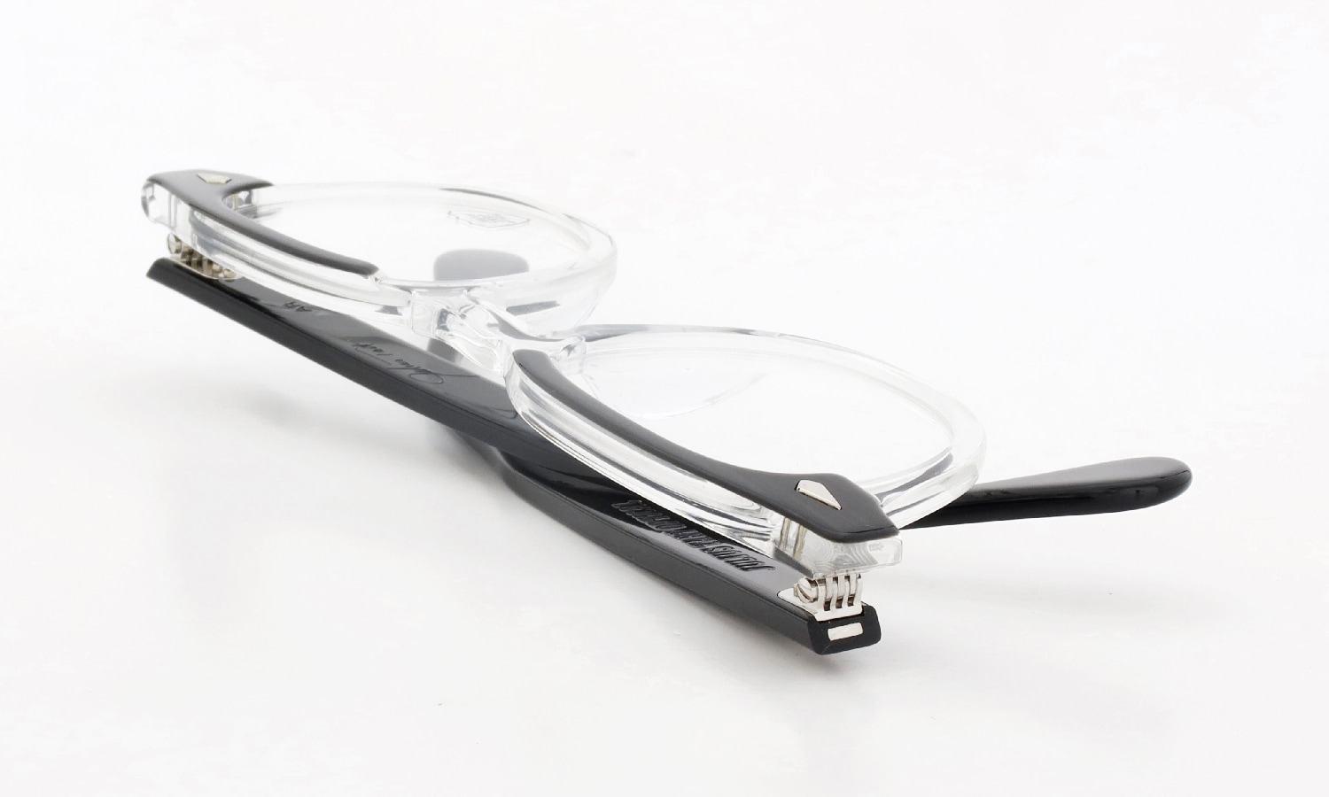 JULIUS TART OPTICAL メガネ通販 AR-46-24 BLACK WOOD CLEAR