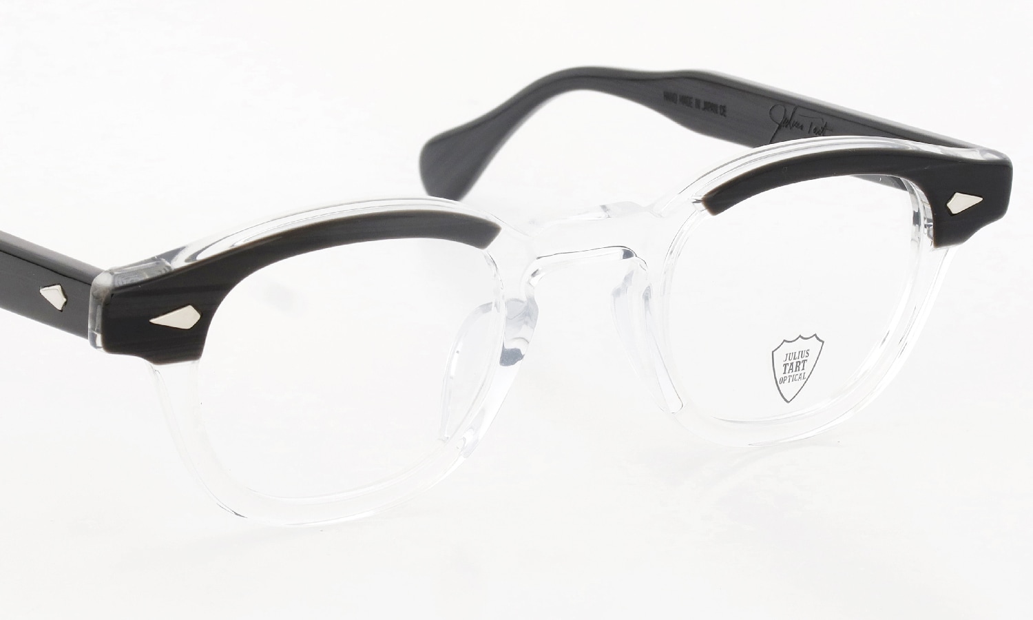 JULIUS TART OPTICAL メガネ通販 AR-44-24 BLACK WOOD CLEAR