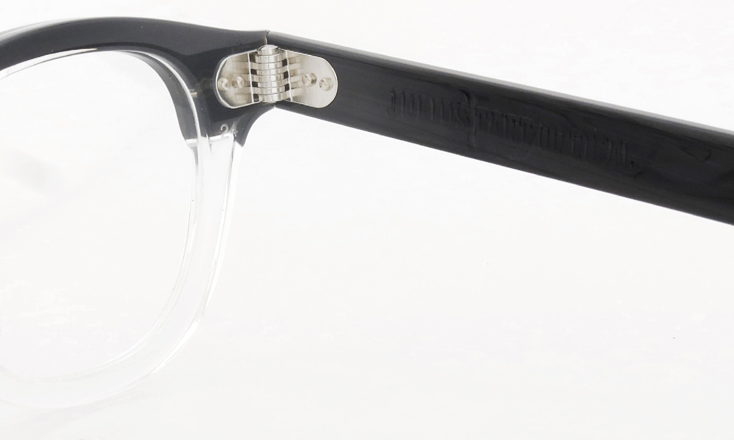 JULIUS TART OPTICAL メガネ通販 AR-44-24 BLACK WOOD CLEAR