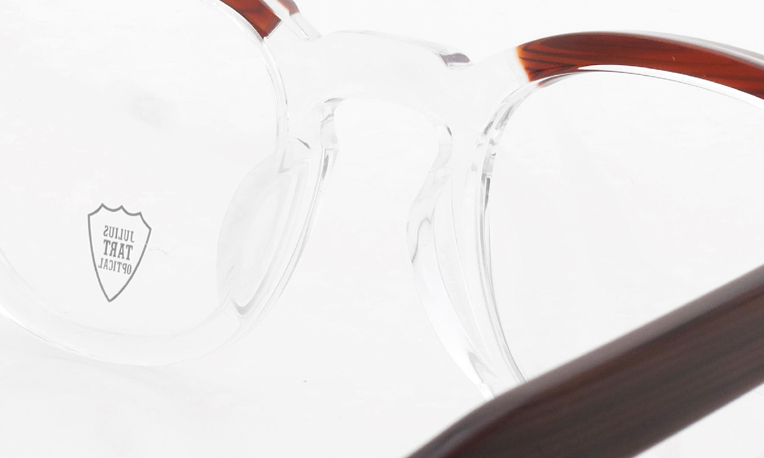 JULIUS TART OPTICAL メガネ通販 AR-46-24 RED WOOD CLEAR