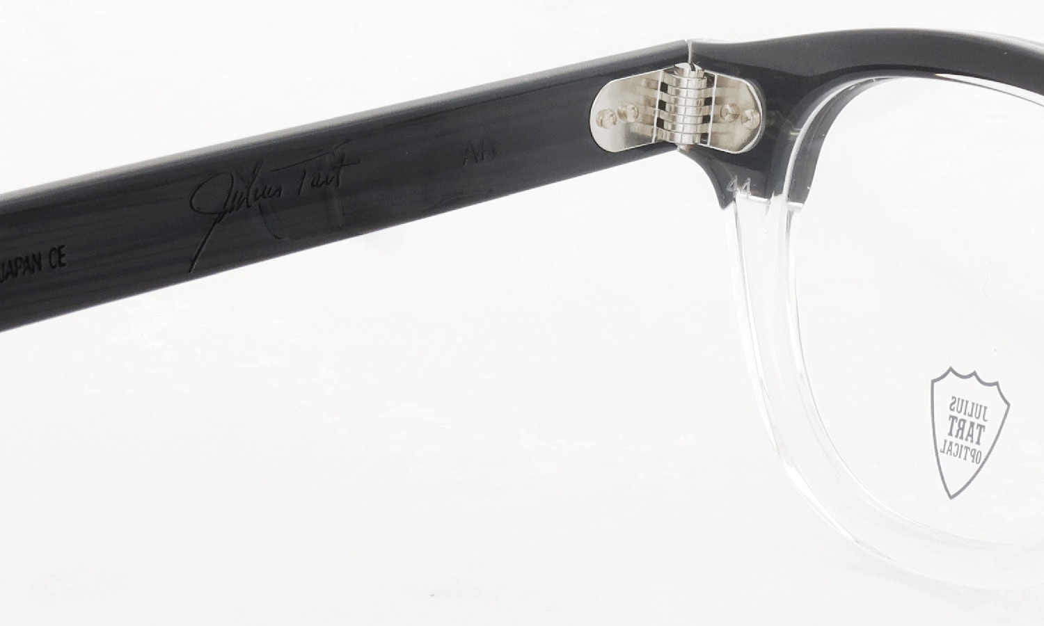 JULIUS TART OPTICAL メガネ通販 AR-44-24 BLACK WOOD CLEAR
