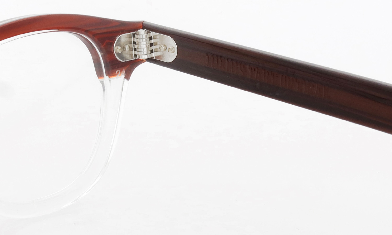 JULIUS TART OPTICAL メガネ通販 AR-44-24 RED WOOD CLEAR
