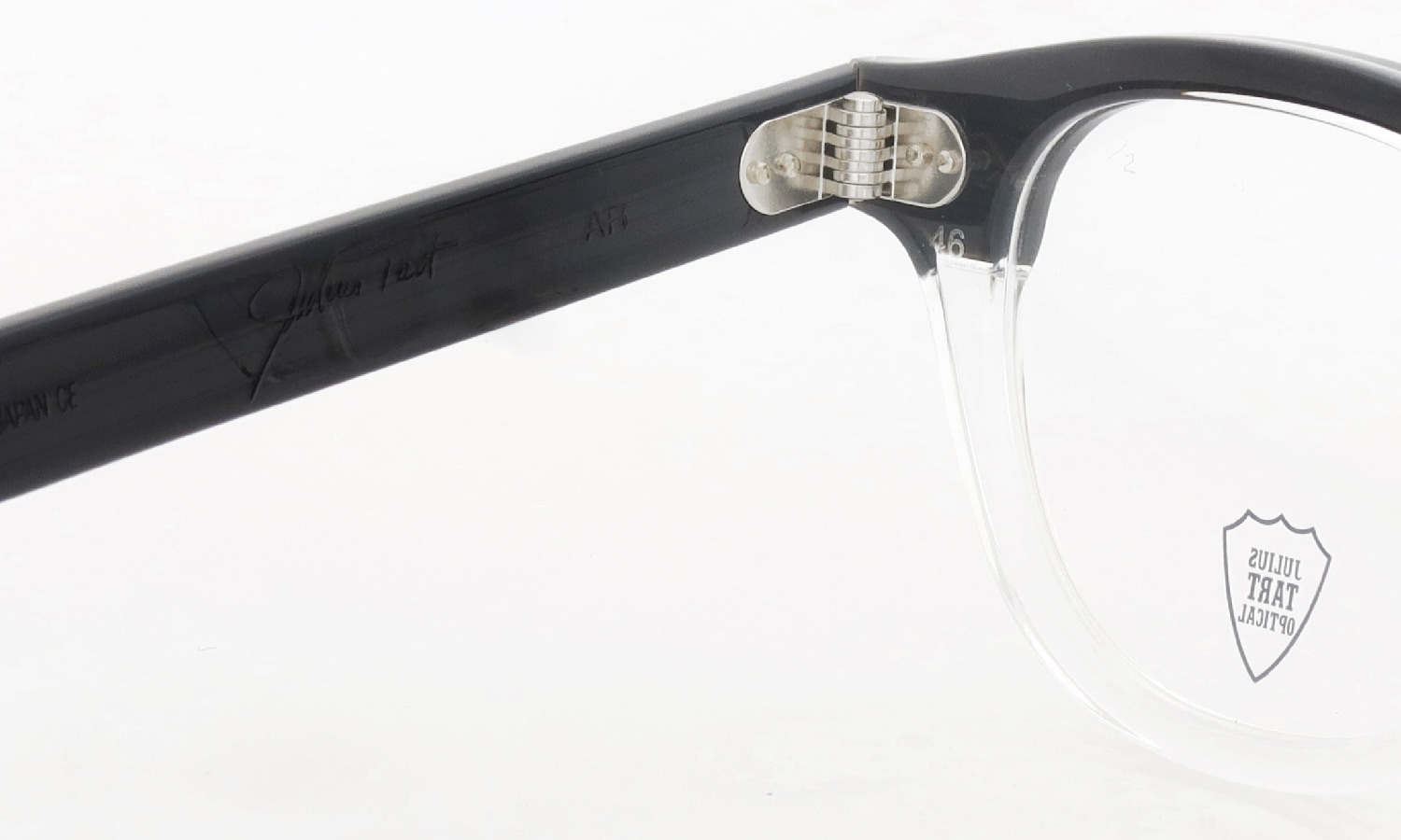 JULIUS TART OPTICAL メガネ通販 AR-46-24 BLACK WOOD CLEAR