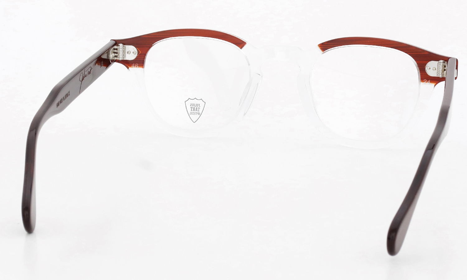 JULIUS TART OPTICAL メガネ通販 AR-46-24 RED WOOD CLEAR