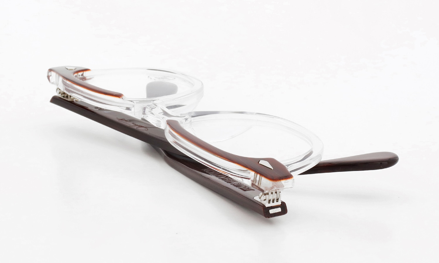 JULIUS TART OPTICAL メガネ通販 AR-46-24 RED WOOD CLEAR